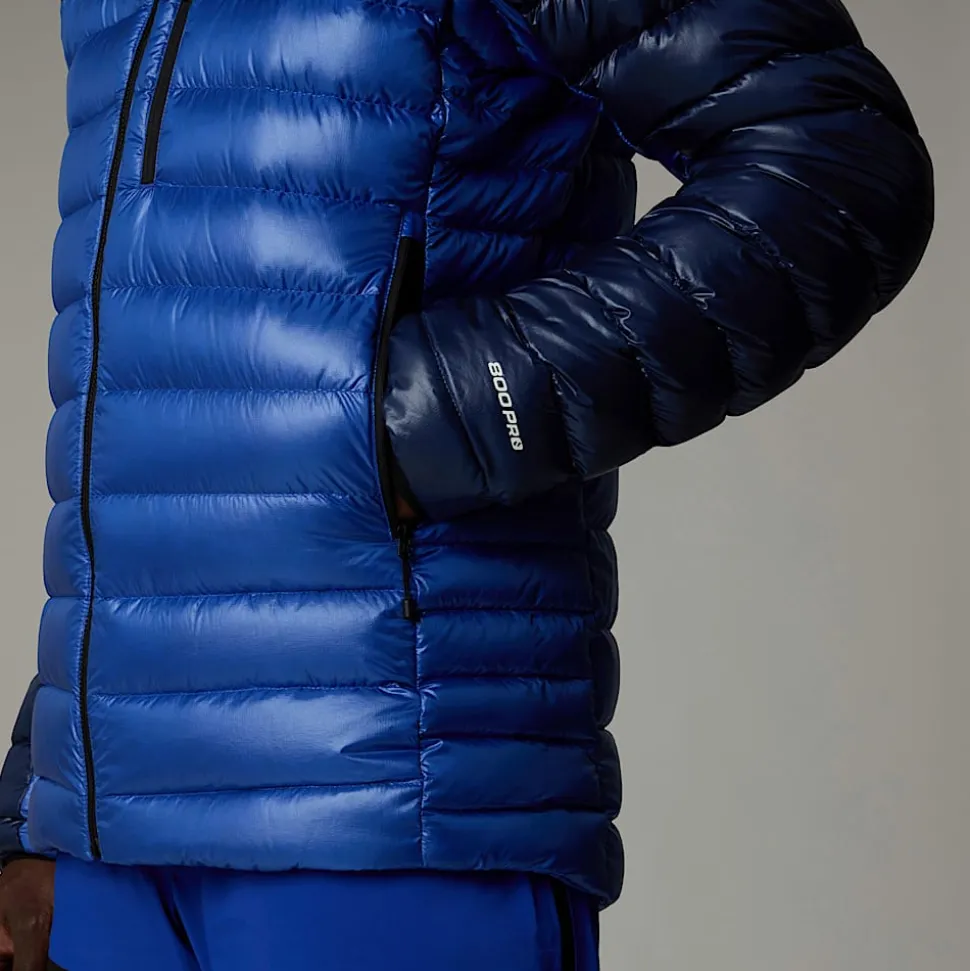 Cheap The North Face Summit Breithorn Dunjakke Med Hætte Til Herrer TNF Blue-Eagle Blue