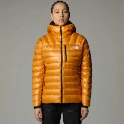 Cheap The North Face Summit Breithorn Dunjakke Med Hætte Til Damer Apricot Glaze