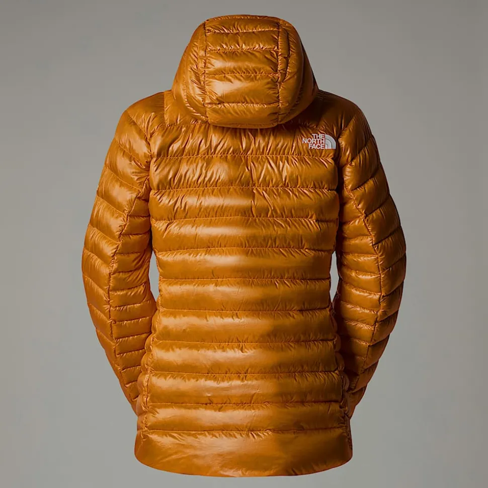 Cheap The North Face Summit Breithorn Dunjakke Med Hætte Til Damer Apricot Glaze