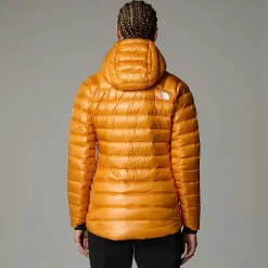 Cheap The North Face Summit Breithorn Dunjakke Med Hætte Til Damer Apricot Glaze