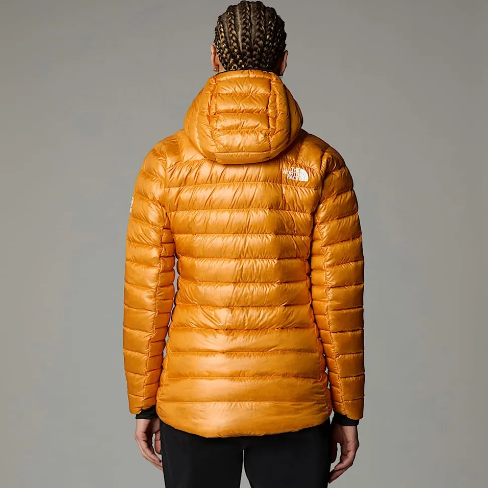 Cheap The North Face Summit Breithorn Dunjakke Med Hætte Til Damer Apricot Glaze