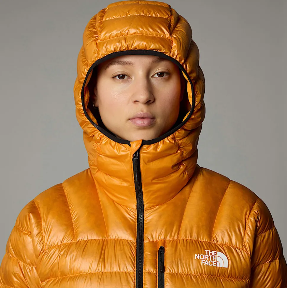 Cheap The North Face Summit Breithorn Dunjakke Med Hætte Til Damer Apricot Glaze