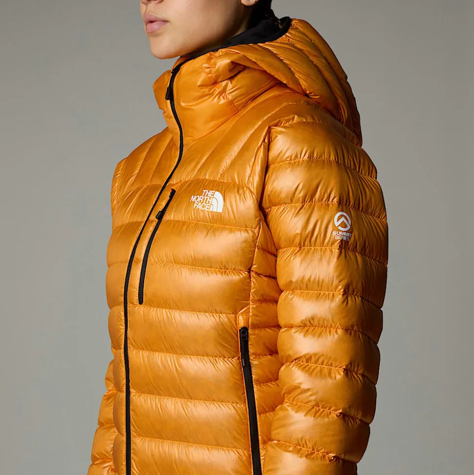 Cheap The North Face Summit Breithorn Dunjakke Med Hætte Til Damer Apricot Glaze