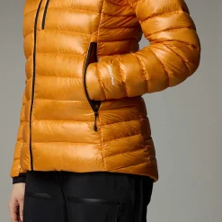 Cheap The North Face Summit Breithorn Dunjakke Med Hætte Til Damer Apricot Glaze