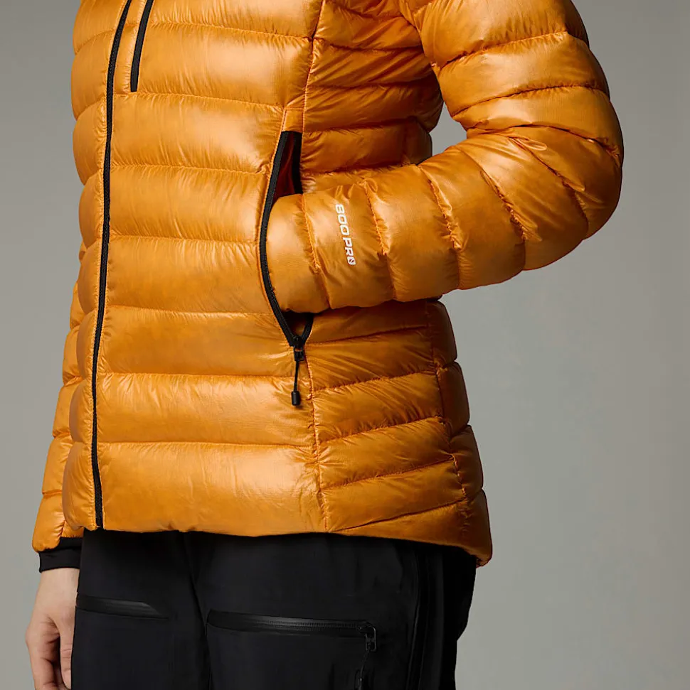Cheap The North Face Summit Breithorn Dunjakke Med Hætte Til Damer Apricot Glaze