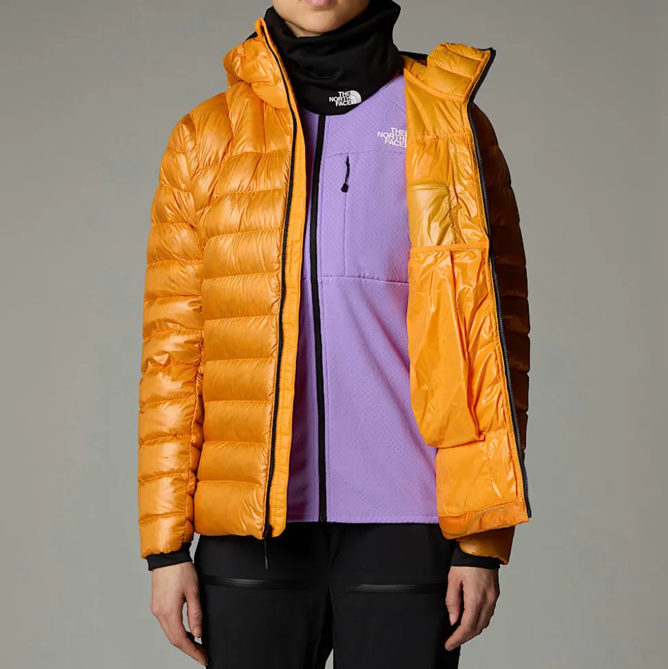Cheap The North Face Summit Breithorn Dunjakke Med Hætte Til Damer Apricot Glaze