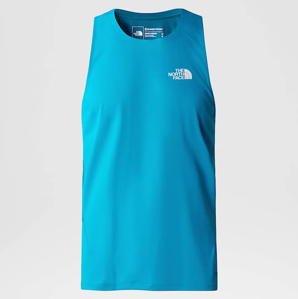 Outlet The North Face Summit High Trail Run Tanktop Til Herrer Sapphire Slate-Blue Moss
