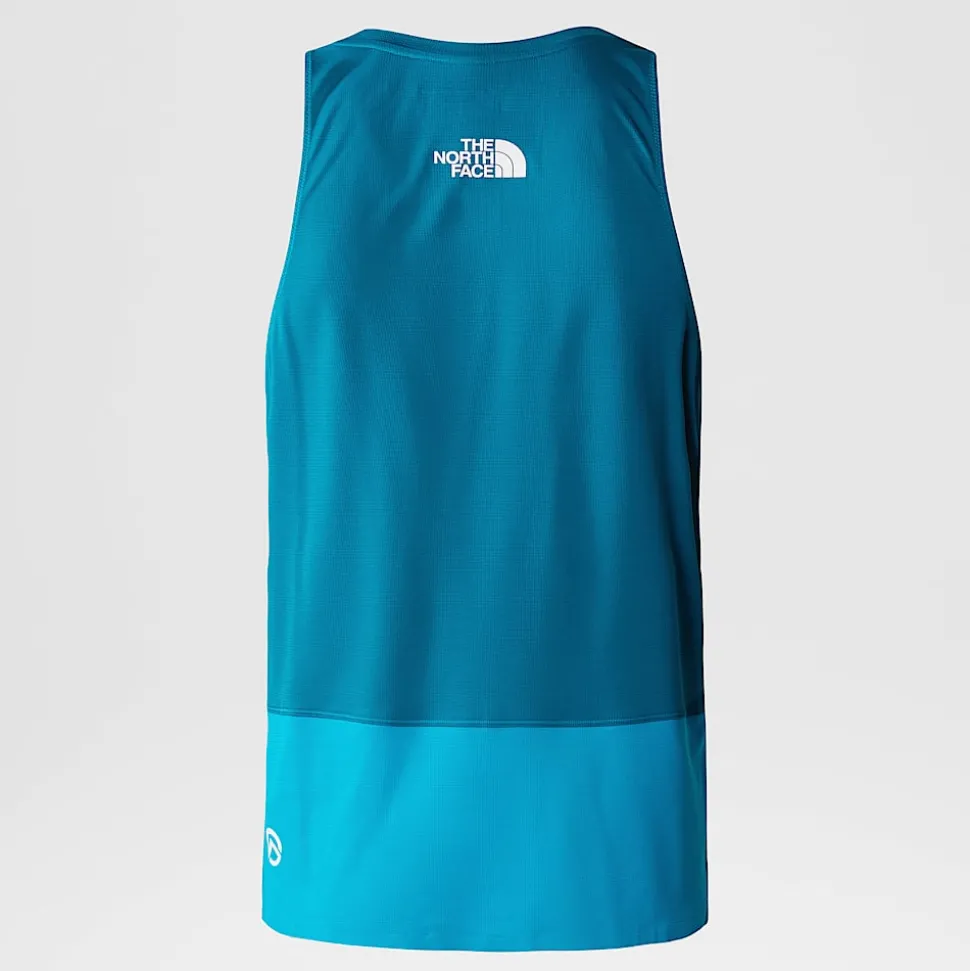 Outlet The North Face Summit High Trail Run Tanktop Til Herrer Sapphire Slate-Blue Moss