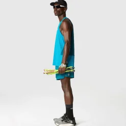 Outlet The North Face Summit High Trail Run Tanktop Til Herrer Sapphire Slate-Blue Moss
