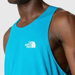 Outlet The North Face Summit High Trail Run Tanktop Til Herrer Sapphire Slate-Blue Moss