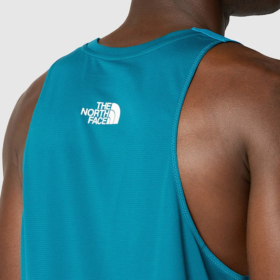 Outlet The North Face Summit High Trail Run Tanktop Til Herrer Sapphire Slate-Blue Moss