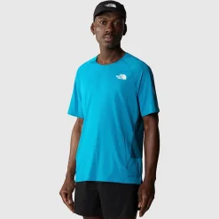 Sale The North Face Summit High Trail Run T-shirt Til Herrer Sapphire Slate-Blue Moss