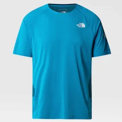 Sale The North Face Summit High Trail Run T-shirt Til Herrer Sapphire Slate-Blue Moss