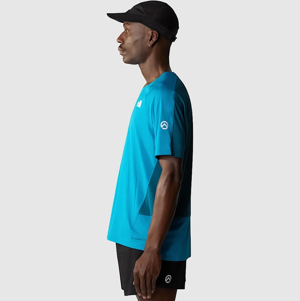 Sale The North Face Summit High Trail Run T-shirt Til Herrer Sapphire Slate-Blue Moss