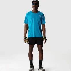 Sale The North Face Summit High Trail Run T-shirt Til Herrer Sapphire Slate-Blue Moss