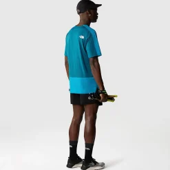 Sale The North Face Summit High Trail Run T-shirt Til Herrer Sapphire Slate-Blue Moss