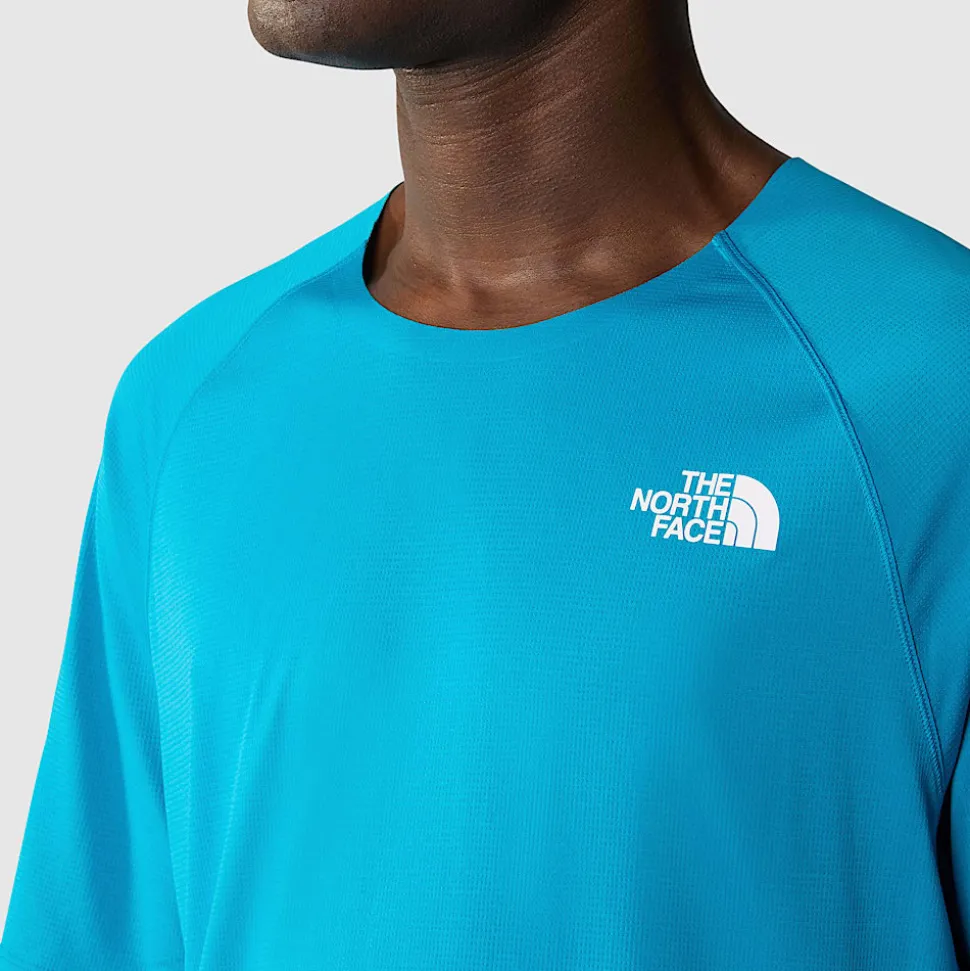 Sale The North Face Summit High Trail Run T-shirt Til Herrer Sapphire Slate-Blue Moss