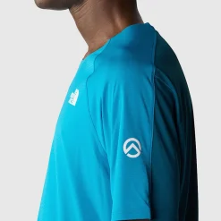 Sale The North Face Summit High Trail Run T-shirt Til Herrer Sapphire Slate-Blue Moss