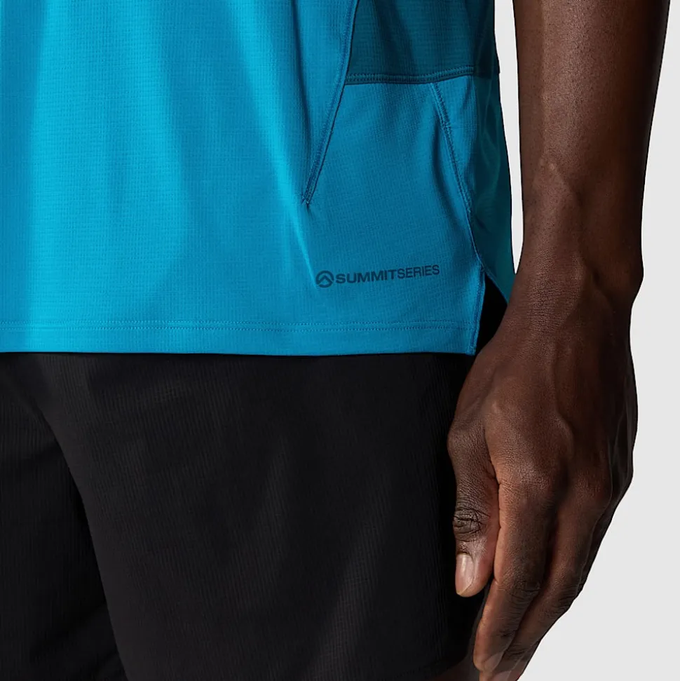 Sale The North Face Summit High Trail Run T-shirt Til Herrer Sapphire Slate-Blue Moss