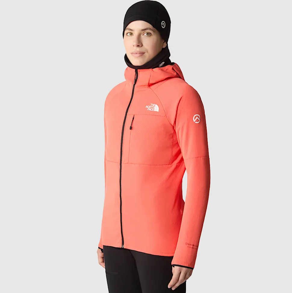 Hot The North Face Summit Series™ FUTUREFLEECE™ Jakke Med Hætte Til Damer Radiant Orange