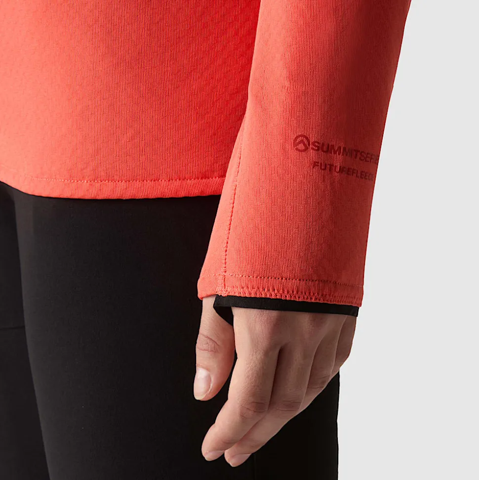 Hot The North Face Summit Series™ FUTUREFLEECE™ Jakke Med Hætte Til Damer Radiant Orange