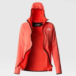 Hot The North Face Summit Series™ FUTUREFLEECE™ Jakke Med Hætte Til Damer Radiant Orange