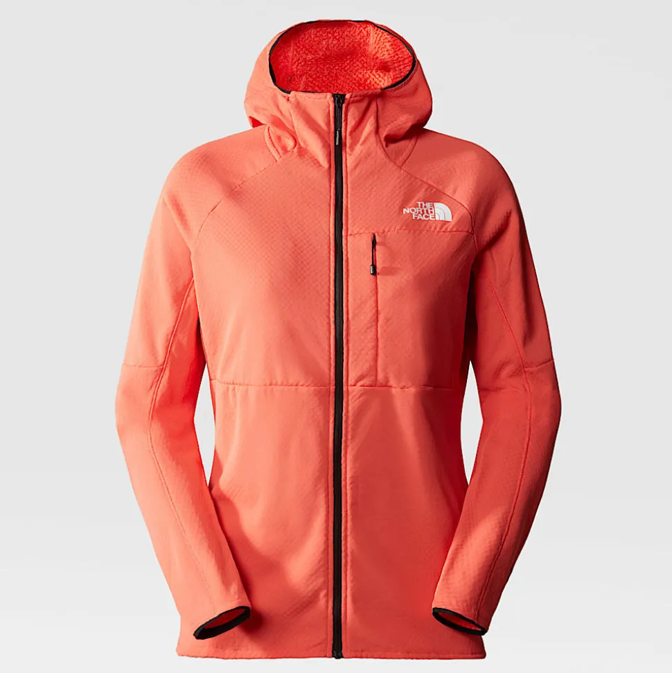 Hot The North Face Summit Series™ FUTUREFLEECE™ Jakke Med Hætte Til Damer Radiant Orange