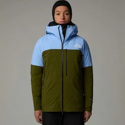 Clearance The North Face Summit Stirnson FUTURELIGHT™ Jakke Til Damer Cornflower-Forest Olive