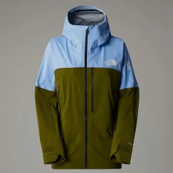 Clearance The North Face Summit Stirnson FUTURELIGHT™ Jakke Til Damer Cornflower-Forest Olive