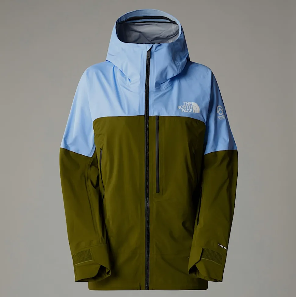 Clearance The North Face Summit Stirnson FUTURELIGHT™ Jakke Til Damer Cornflower-Forest Olive