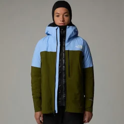 Clearance The North Face Summit Stirnson FUTURELIGHT™ Jakke Til Damer Cornflower-Forest Olive