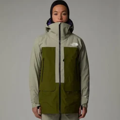 Discount The North Face Summit Verbier GORE-TEX® Jakke Til Damer Clay Grey-Forest Olive
