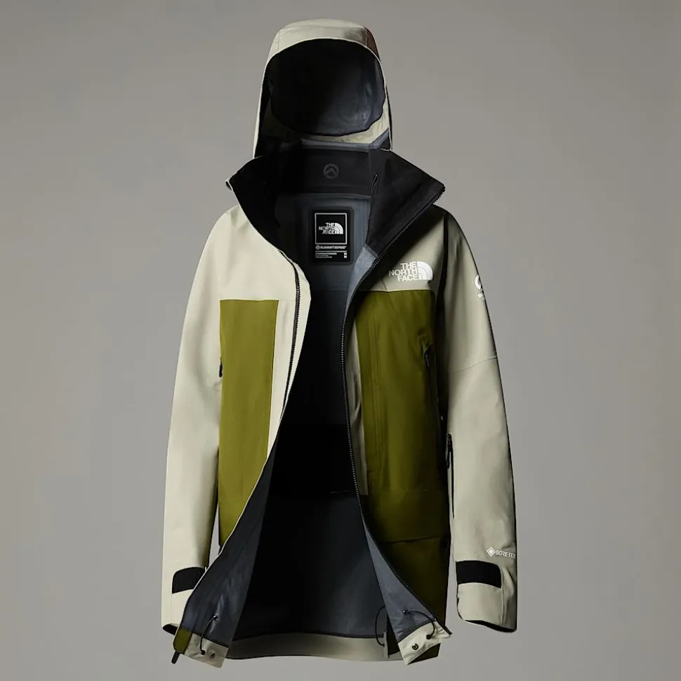 Discount The North Face Summit Verbier GORE-TEX® Jakke Til Damer Clay Grey-Forest Olive