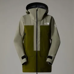 Discount The North Face Summit Verbier GORE-TEX® Jakke Til Damer Clay Grey-Forest Olive