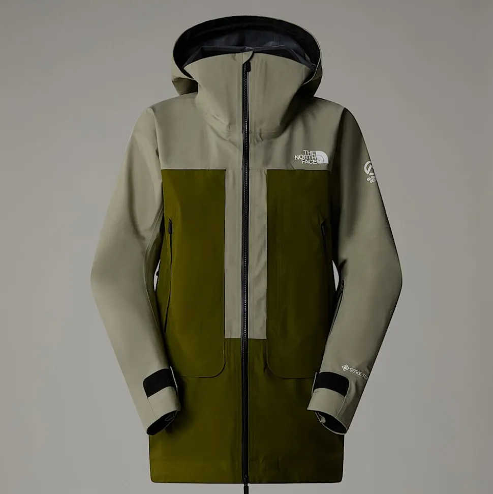 Discount The North Face Summit Verbier GORE-TEX® Jakke Til Damer Clay Grey-Forest Olive
