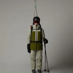 Discount The North Face Summit Verbier GORE-TEX® Jakke Til Damer Clay Grey-Forest Olive