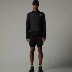 Fashion The North Face Sunriser 6" 2-i-1 Shorts Til Herrer TNF Black-TNF Black Trail Reflective Print