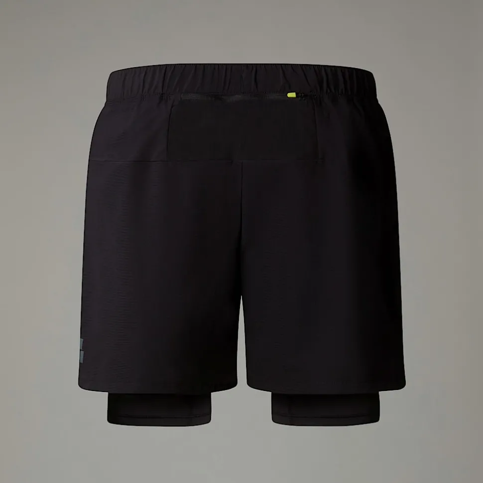 Fashion The North Face Sunriser 6" 2-i-1 Shorts Til Herrer TNF Black-TNF Black Trail Reflective Print