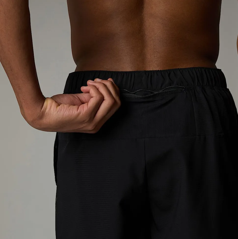 Fashion The North Face Sunriser 6" 2-i-1 Shorts Til Herrer TNF Black-TNF Black Trail Reflective Print