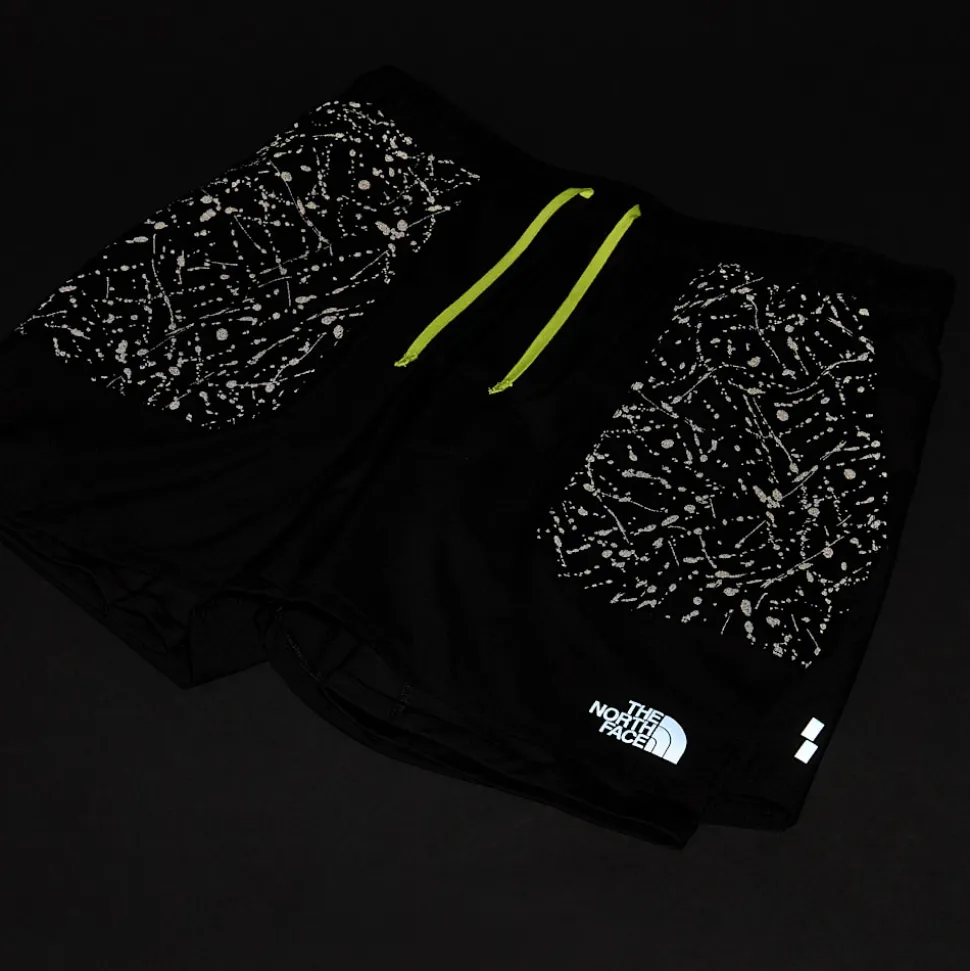 Fashion The North Face Sunriser 6" 2-i-1 Shorts Til Herrer TNF Black-TNF Black Trail Reflective Print