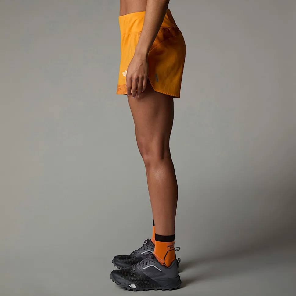 Sale The North Face Sunriser 2.5" Shorts Til Damer Apricot Glaze Mountain Traverse Print