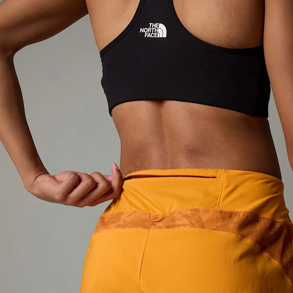 Sale The North Face Sunriser 2.5" Shorts Til Damer Apricot Glaze Mountain Traverse Print