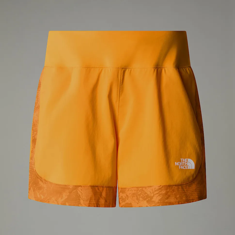 Online The North Face Sunriser 4" Shorts Til Damer Apricot Glaze Mountain Traverse Print