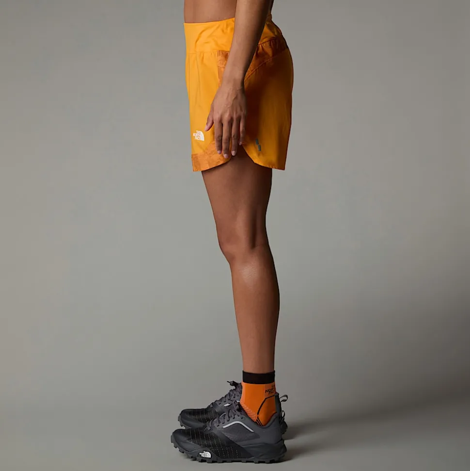 Online The North Face Sunriser 4" Shorts Til Damer Apricot Glaze Mountain Traverse Print