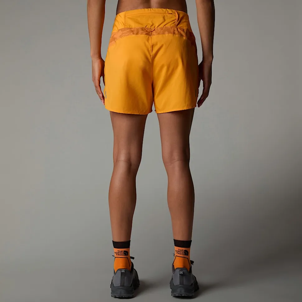 Online The North Face Sunriser 4" Shorts Til Damer Apricot Glaze Mountain Traverse Print