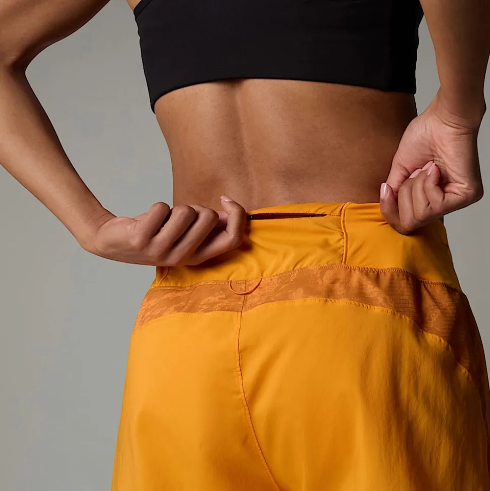 Online The North Face Sunriser 4" Shorts Til Damer Apricot Glaze Mountain Traverse Print