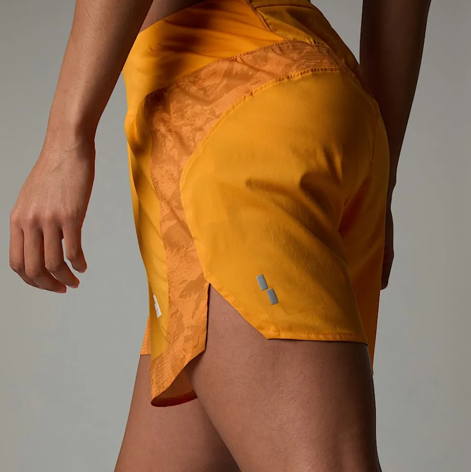 Online The North Face Sunriser 4" Shorts Til Damer Apricot Glaze Mountain Traverse Print