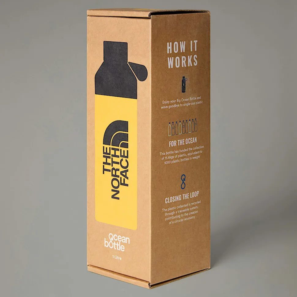 Shop The North Face X Ocean Bottle 1L Flaske Summit Gold-TNF Black