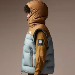 Sale The North Face X Undercover Soukuu Nuptse Cloud Dunjakke Sepia Brown-Concrete Grey