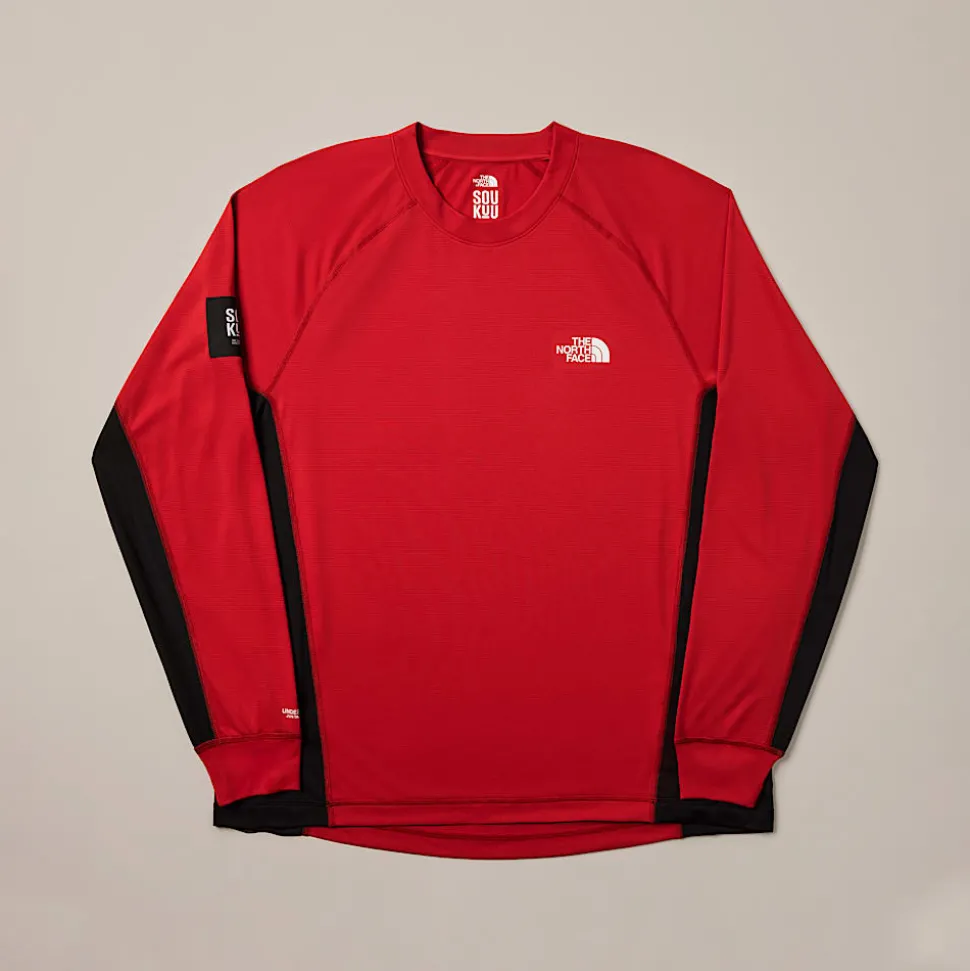 Flash Sale The North Face X UNDERCOVER SOUKUU Trail Run Langærmet T-shirt Chili Pepper Red-TNF Black